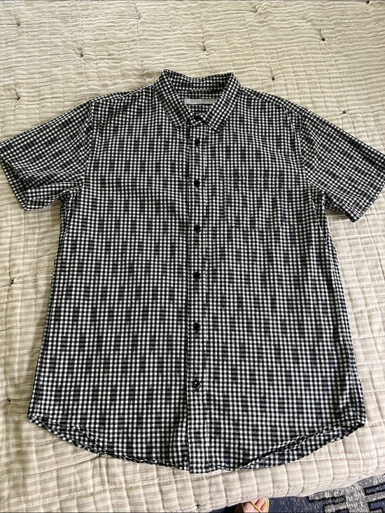 Outerknown Other - Outerknown Black & White Gingham Short-Sleeve Button-Down Shirt